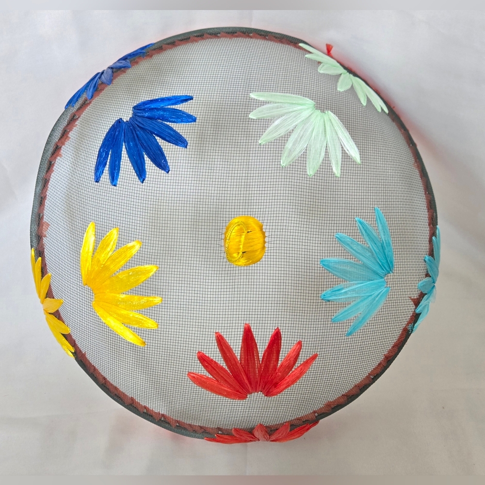 Vintage Mesh Screen Dome Food Cover Retro 60s Picnic